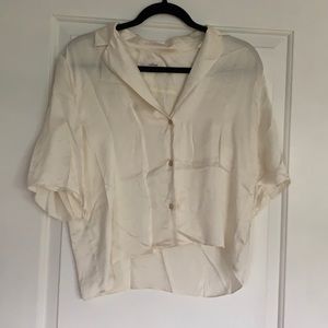 Wilfred satin button down top